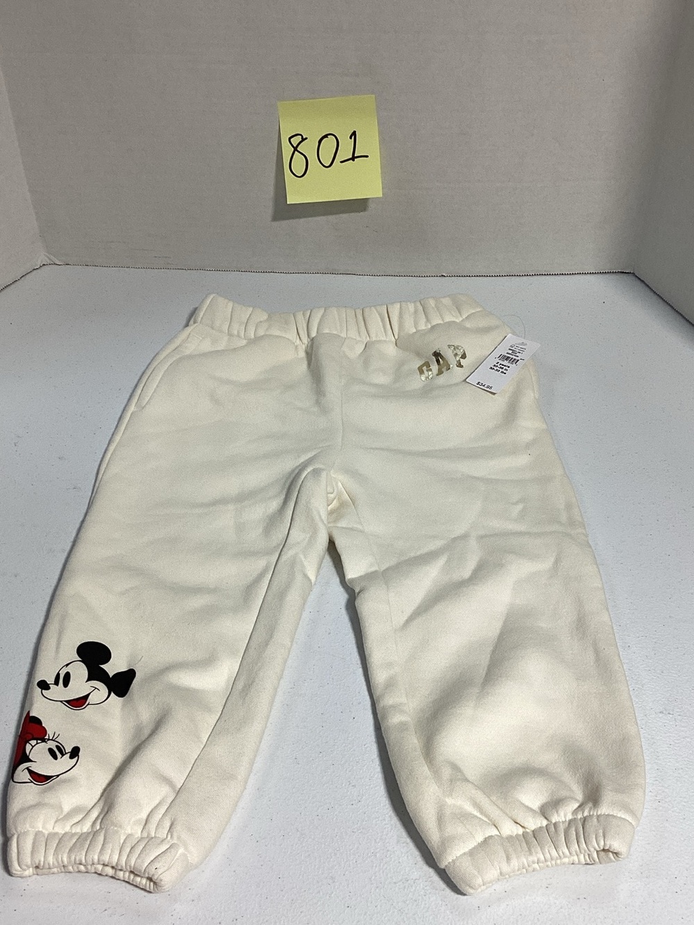 GAP Cream Mickey Fleece Joggers